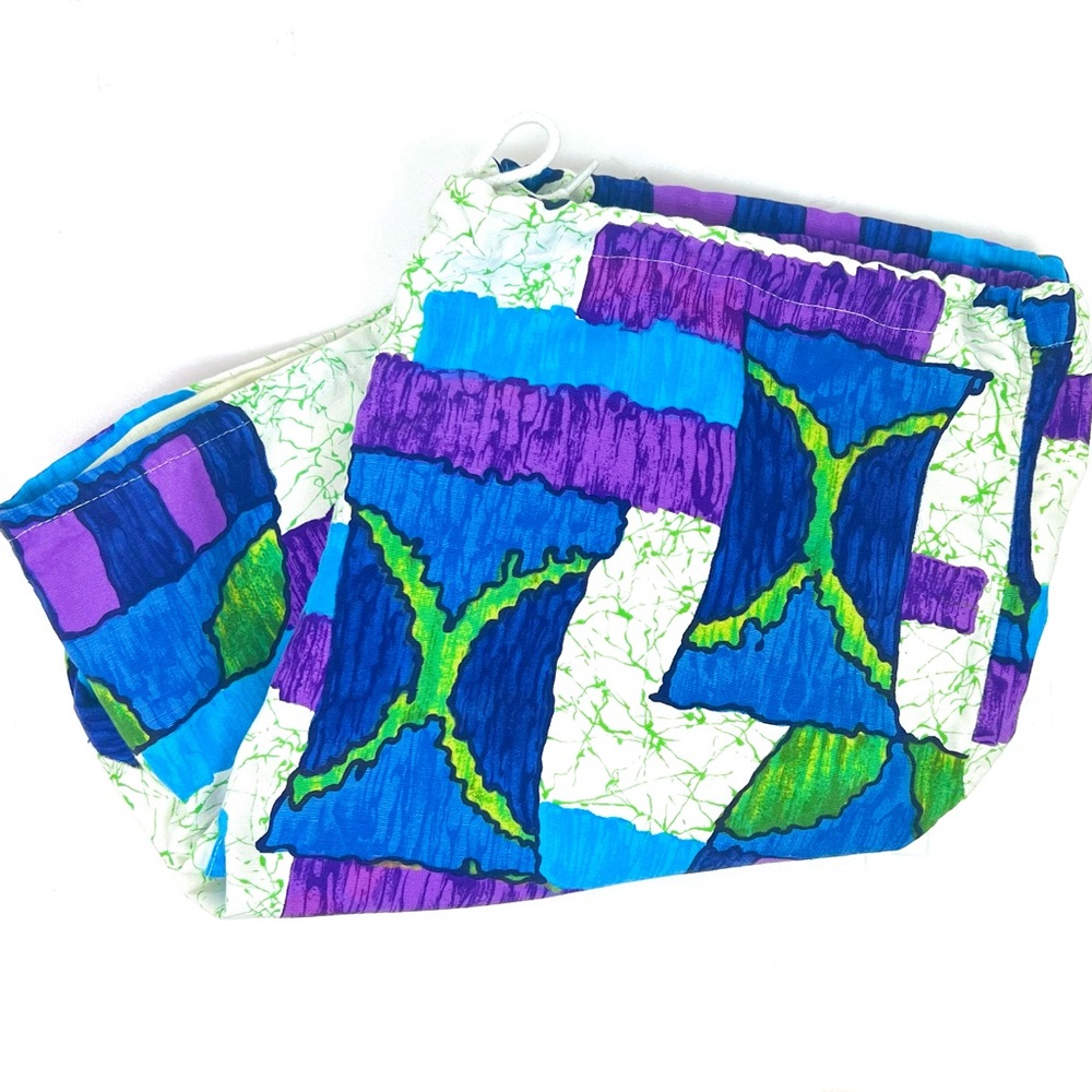 Vintage MCM Mod Tropical Batik Resort Swim Shorts